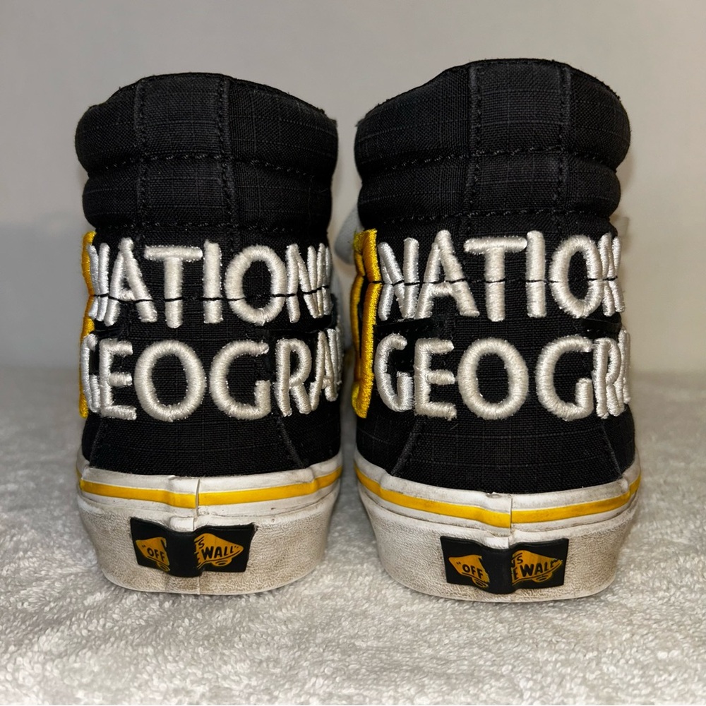 National Geographic x Vans Sk8-Hi - Unisex Men's 7/Women's 8.5 Black & Yellow - Picture 5 of 15